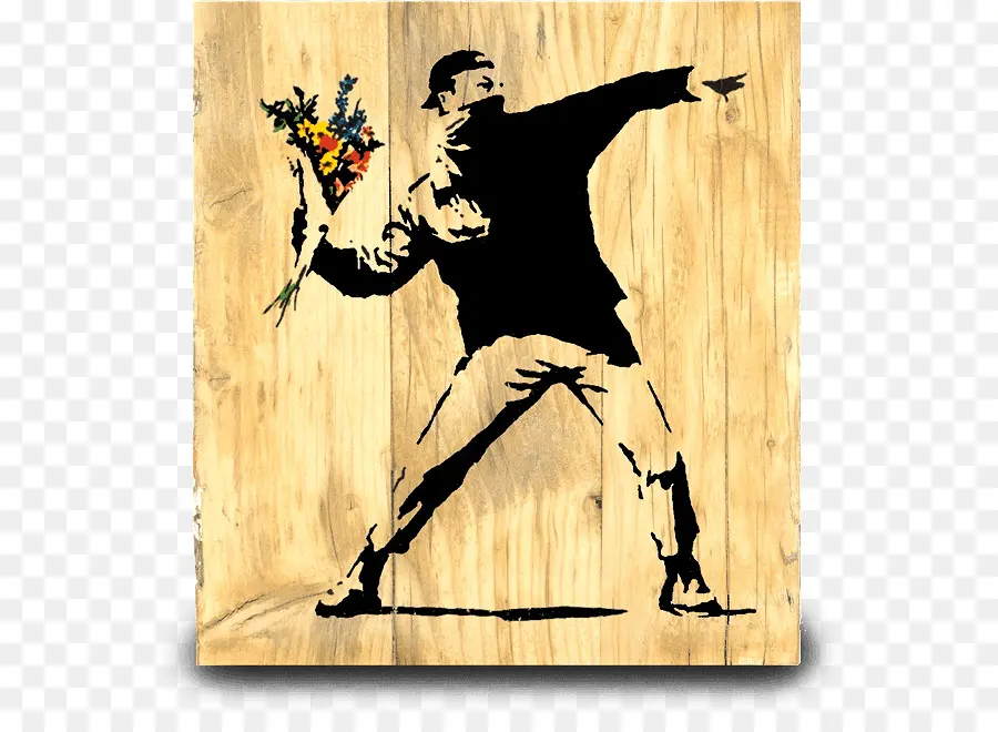 Homme Jetant Des Fleurs，Graffiti PNG