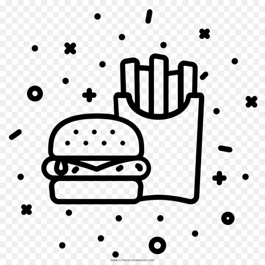 Burger Et Frites，Restauration Rapide PNG