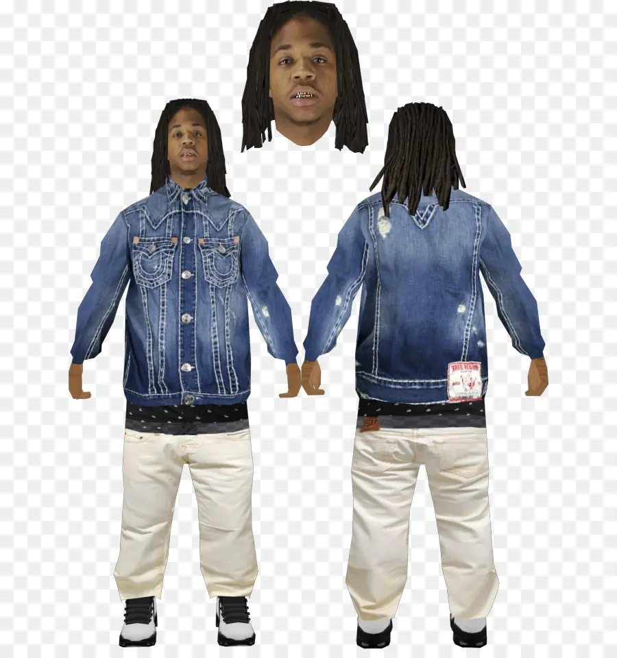 Personnage 3d En Veste En Jean，3d PNG