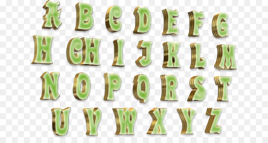 Lettres Alphabétiques，Vert PNG