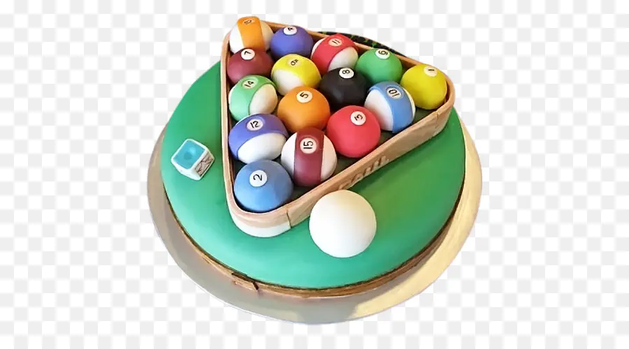 Gâteau De Table De Billard，Dessert PNG