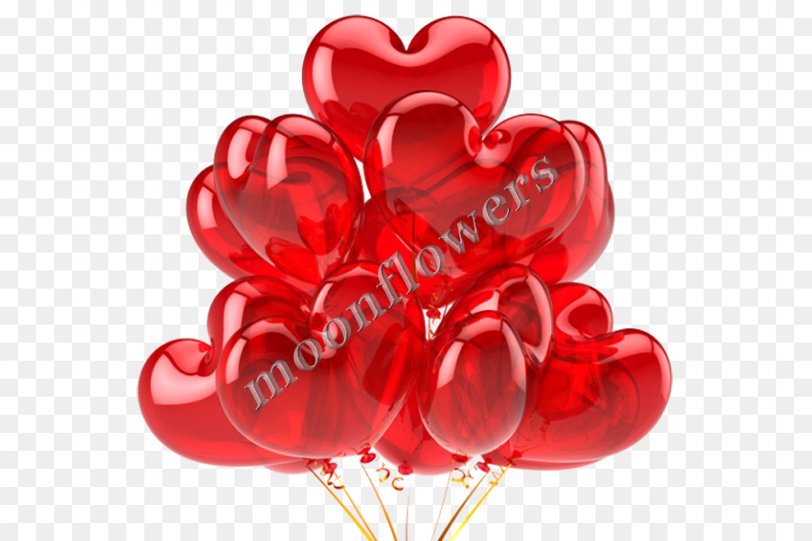 Ballons Coeur，Rouge PNG