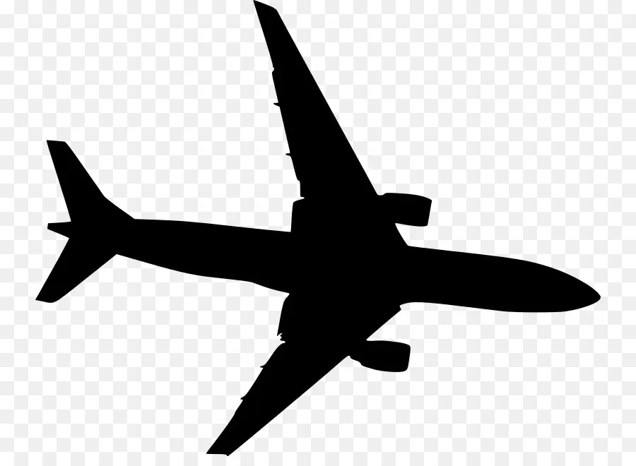 Silhouette D'avion，Vol PNG