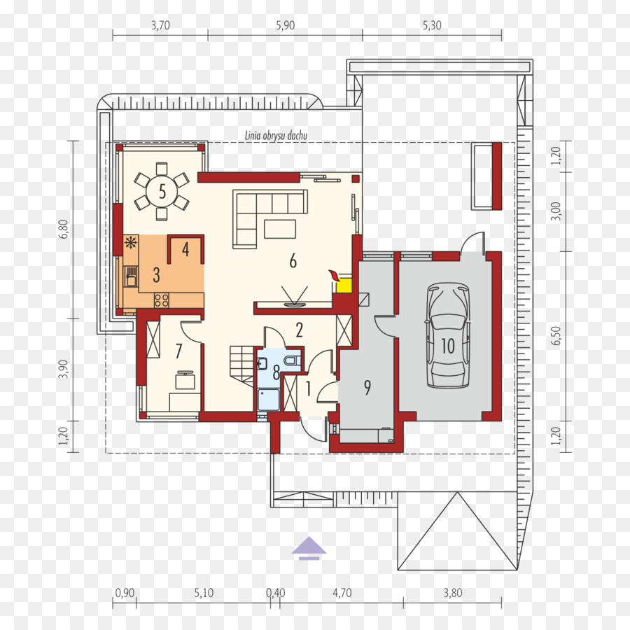 Plan D étage，Maison PNG