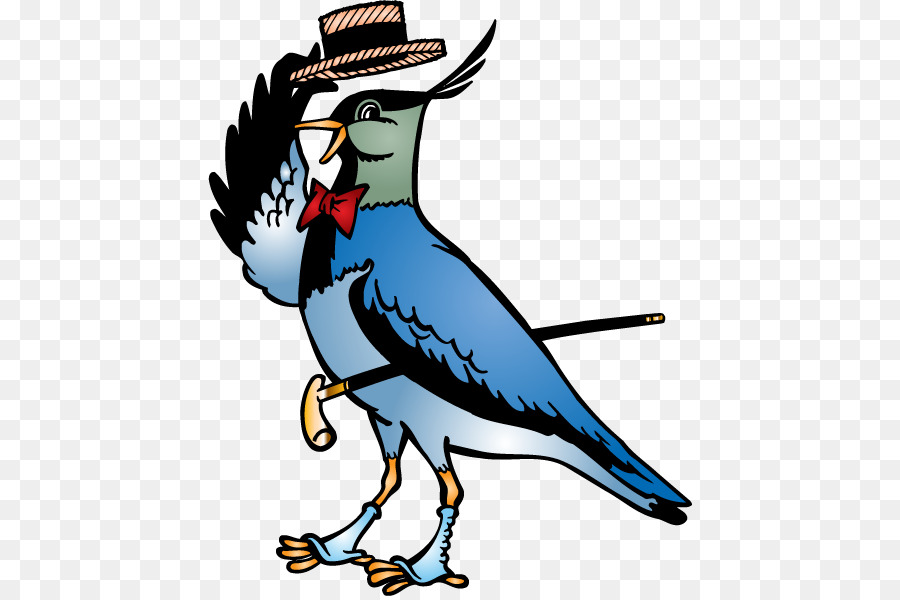 Oiseau Bleu，Chapeau Haut De Forme PNG