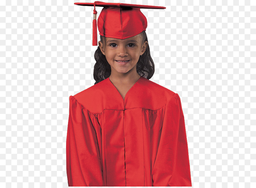 Robe De Graduation Rouge，Casquette De Remise Des Diplômes PNG