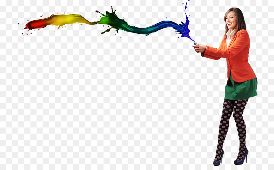 Femme Avec De La Peinture，Couleur PNG