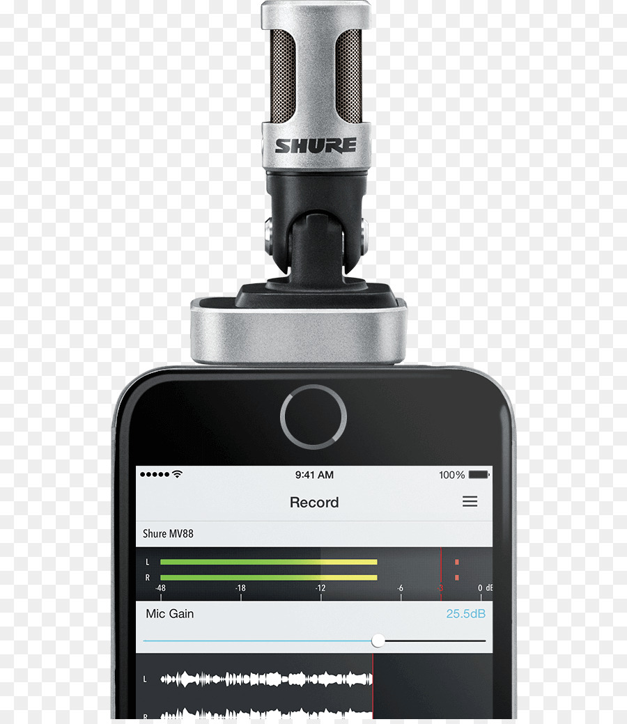 Microphone，Shure Mv88 PNG