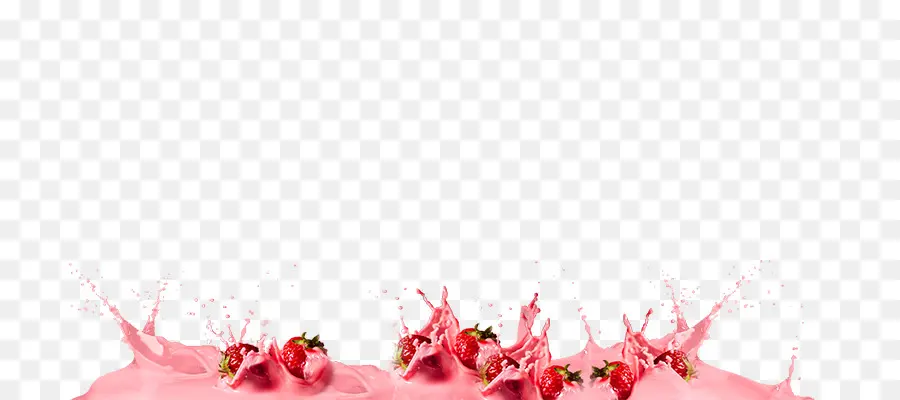 Fraises Et Splash，Fruit PNG