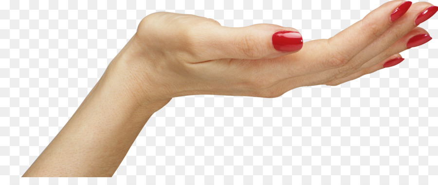 Main Avec Des Ongles Rouges，Clous PNG