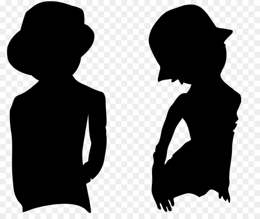 Silhouette，Noir Et Blanc PNG