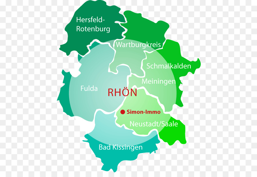 La Rhön Montagnes，Carte PNG
