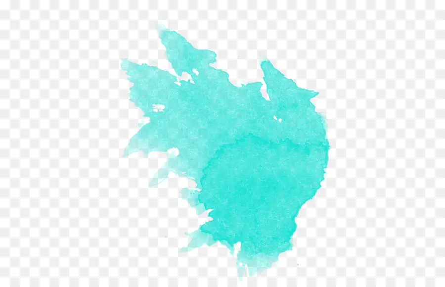 Splash Aquarelle Bleue，Abstrait PNG