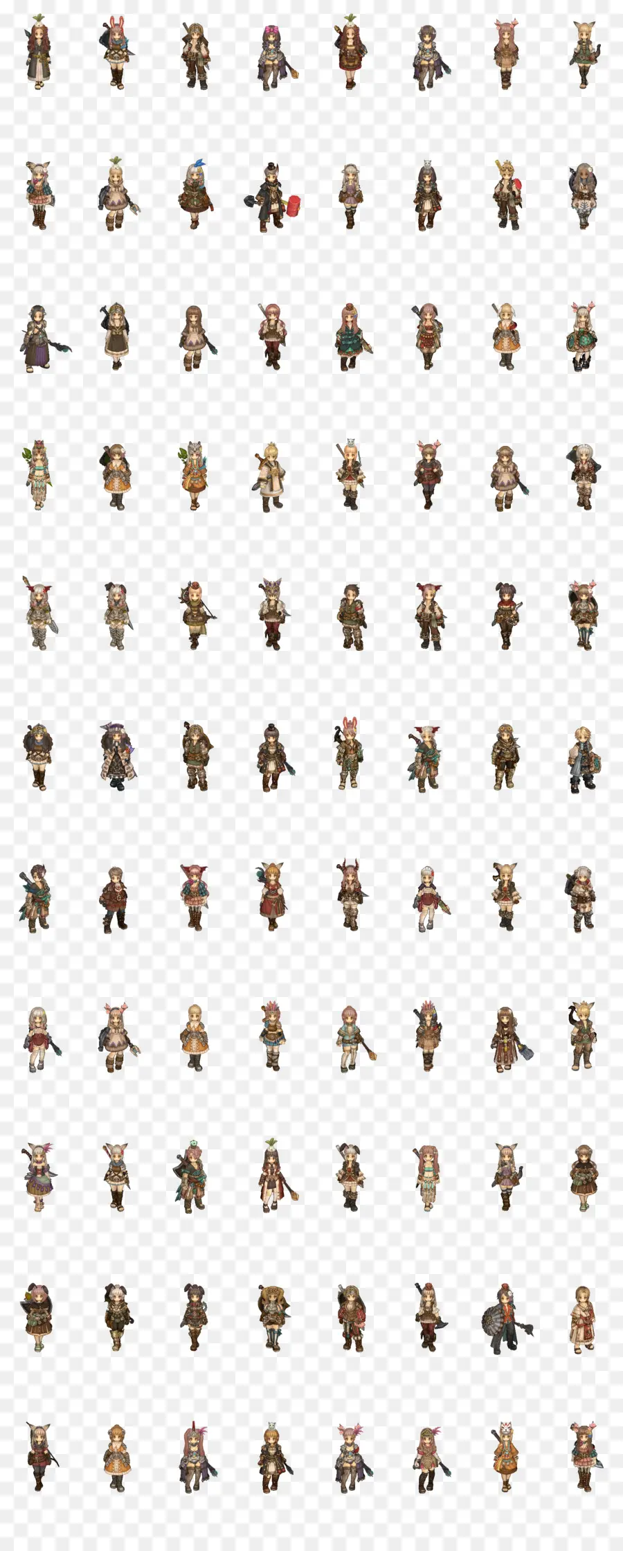 Caractères Pixels，Lutin PNG