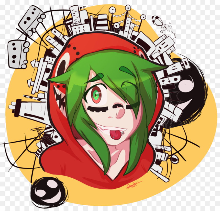 Personnage Aux Cheveux Verts，Animé PNG