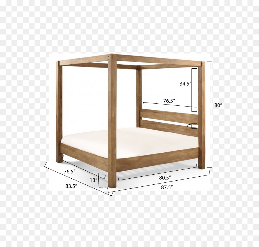 Lit à Baldaquin En Bois，Lit PNG