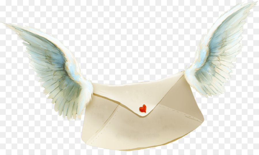 Enveloppe Avec Des Ailes，Cœur PNG