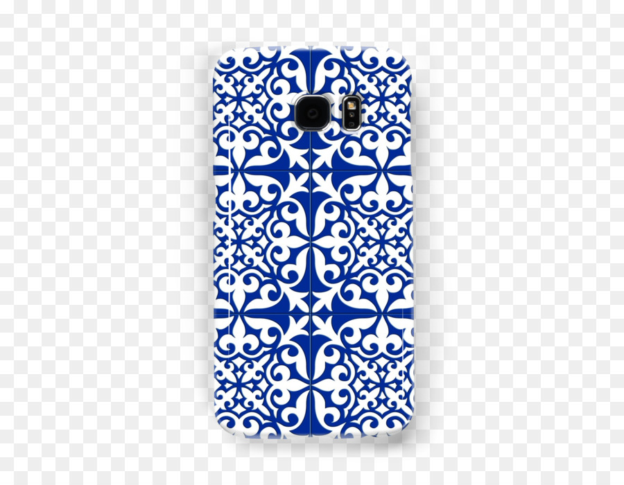 Étui De Téléphone à Motifs Bleu Et Blanc，Modèle PNG