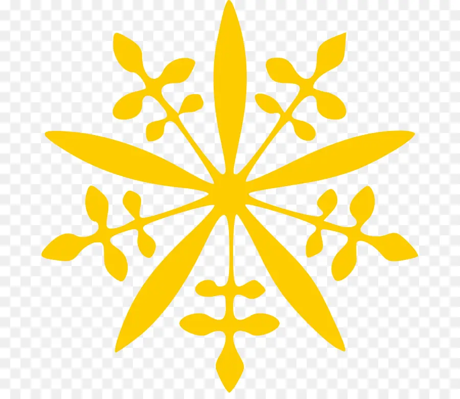 Flocon De Neige Jaune，Hiver PNG