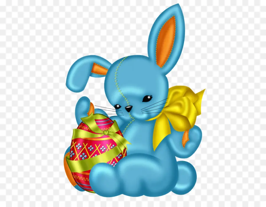 Lapin Bleu，œuf De Pâques PNG