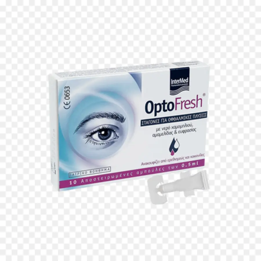 Gouttes Oculaires Optofresh，œil PNG