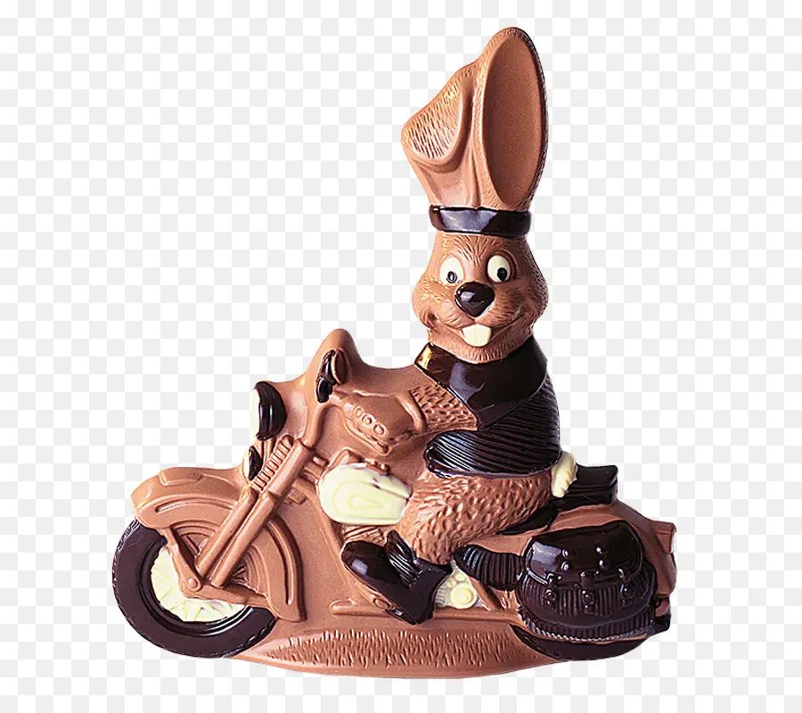 Lapin En Chocolat Sur Une Moto，Chocolat PNG