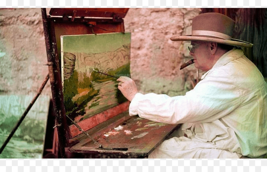 Peinture，Winston Churchill En Tant Que Peintre PNG