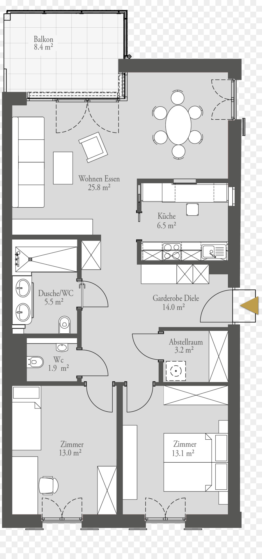 Plan D étage，L Architecture PNG