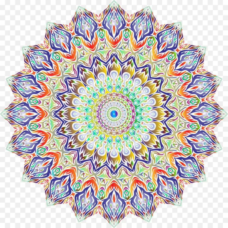 Mandala Coloré，Modèle PNG