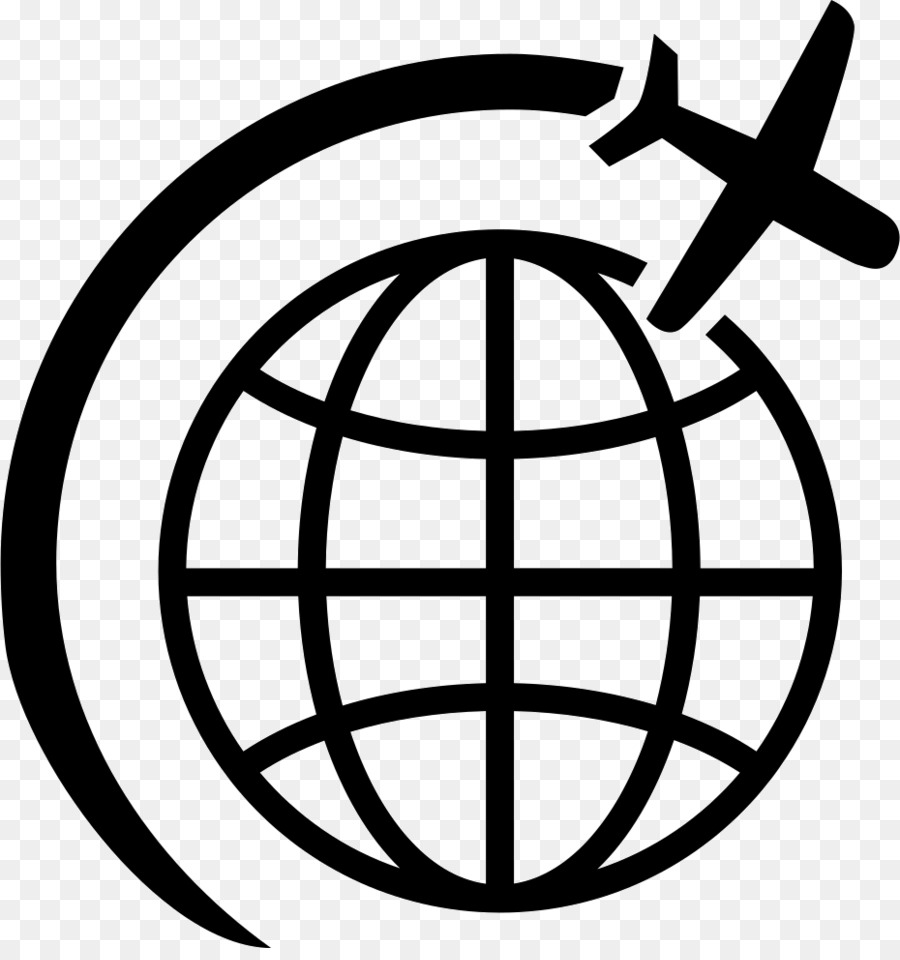 Avion Et Globe，Vol PNG