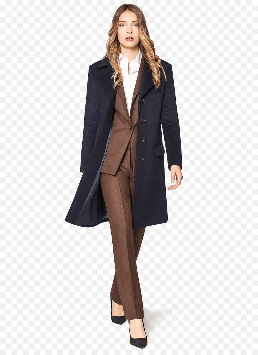 Femme En Manteau，Vêtements PNG