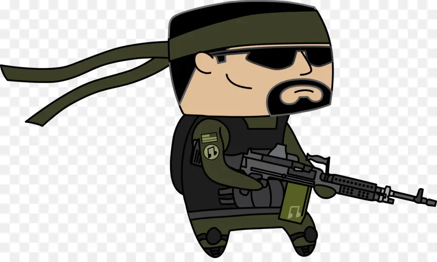 Soldat De Dessin Animé，Pistolet PNG