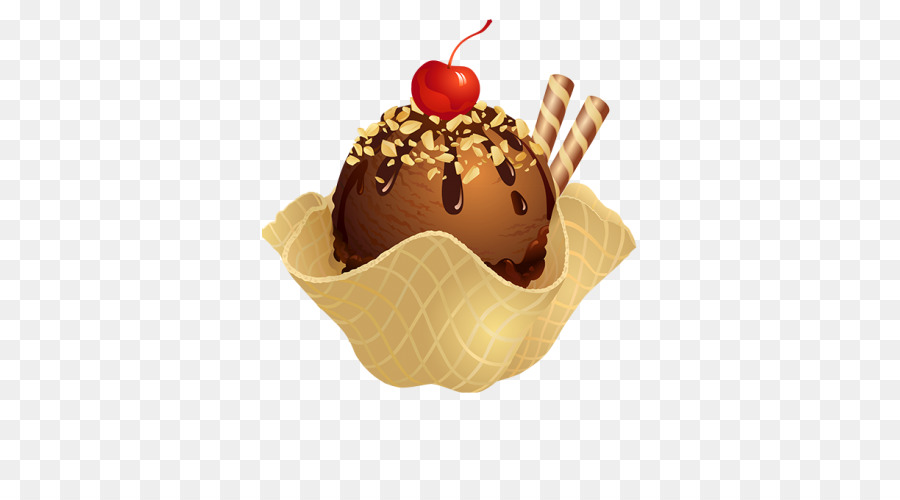 Glace Au Chocolat，Dessert PNG