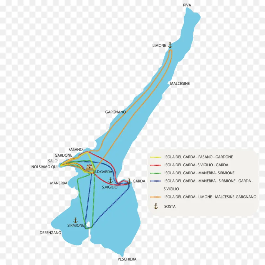 Carte Du Lac，Itinéraires PNG