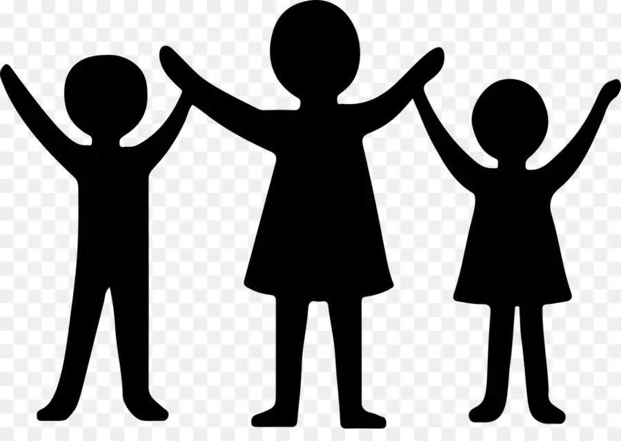 Famille Silhouette，Noir PNG