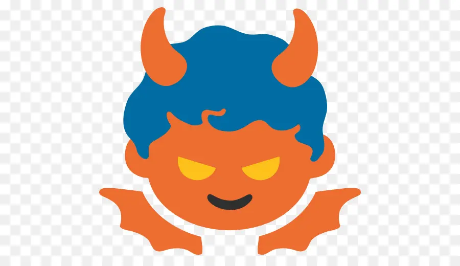 Diable Emoji，Mal PNG