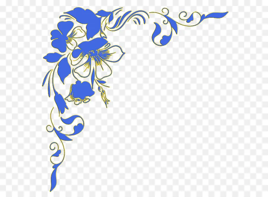 Conception Florale，Bleu PNG