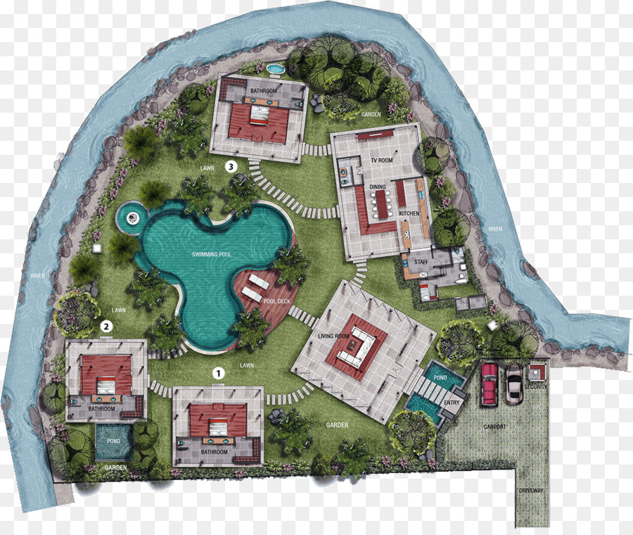 Villa，Plan D étage PNG