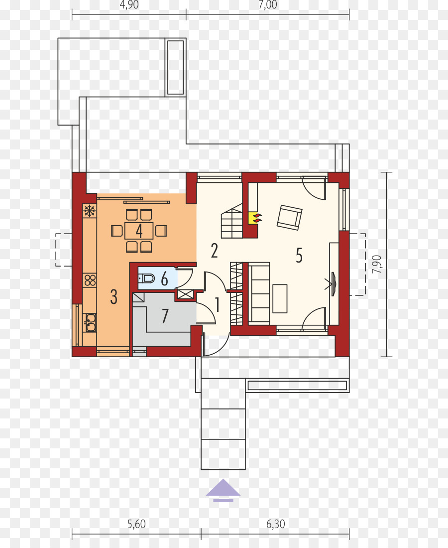 Plan D étage，Maison PNG