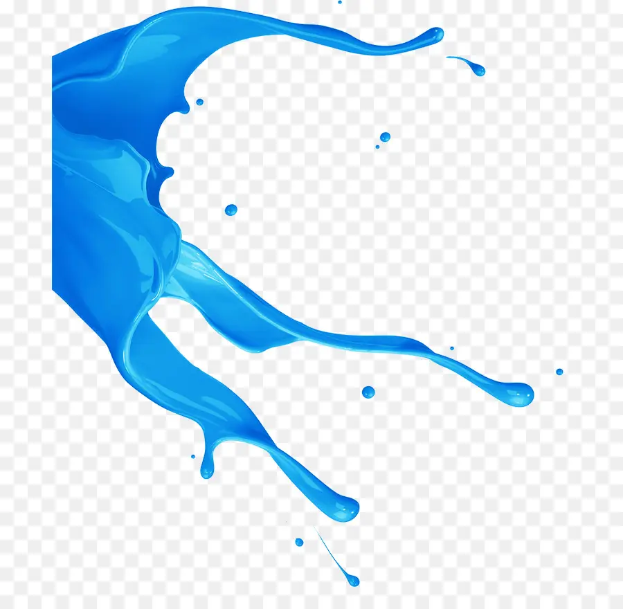 Éclaboussure De Peinture Bleue，Couleur PNG