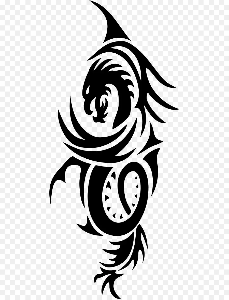 Tatouage De Dragon，Noir PNG