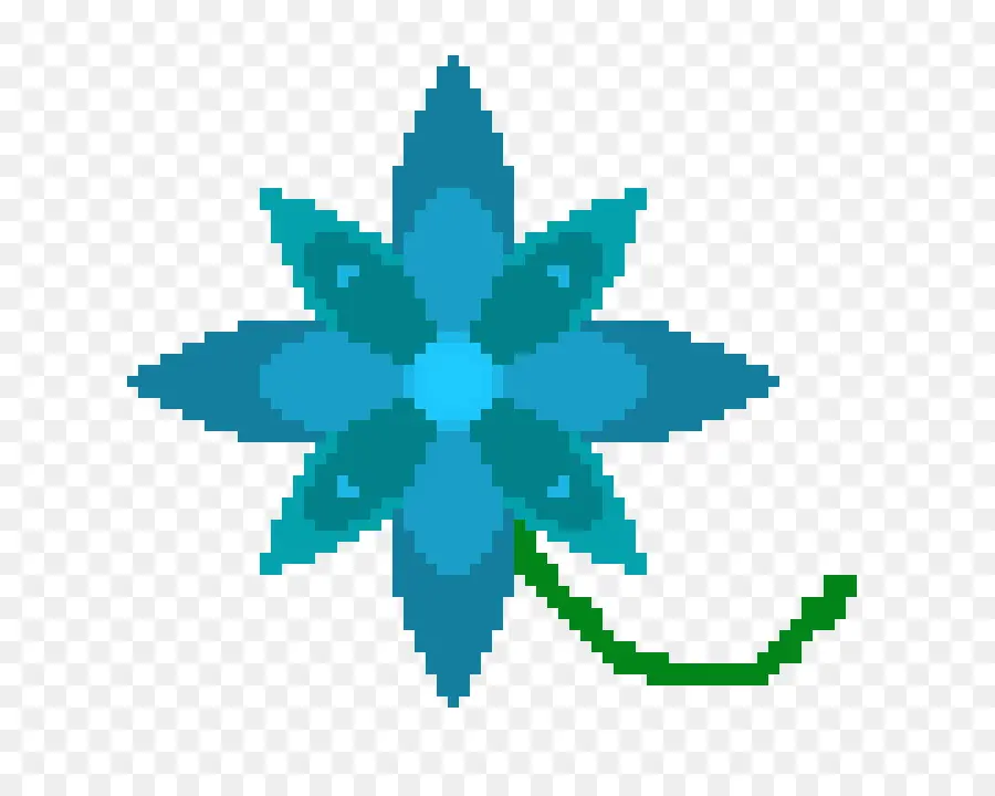 Fleur De Pixels，Numérique PNG