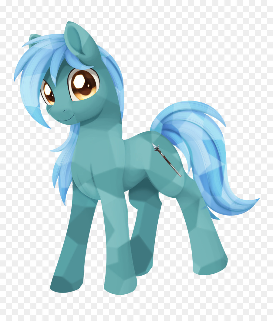 Poney Bleu，Crinière Violette PNG