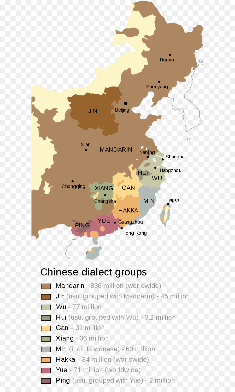 Groupes De Dialectes Chinois，Chine PNG