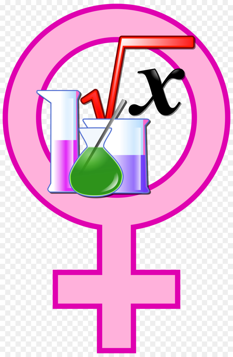 Symbole Scientifique Féminin，Chimie PNG