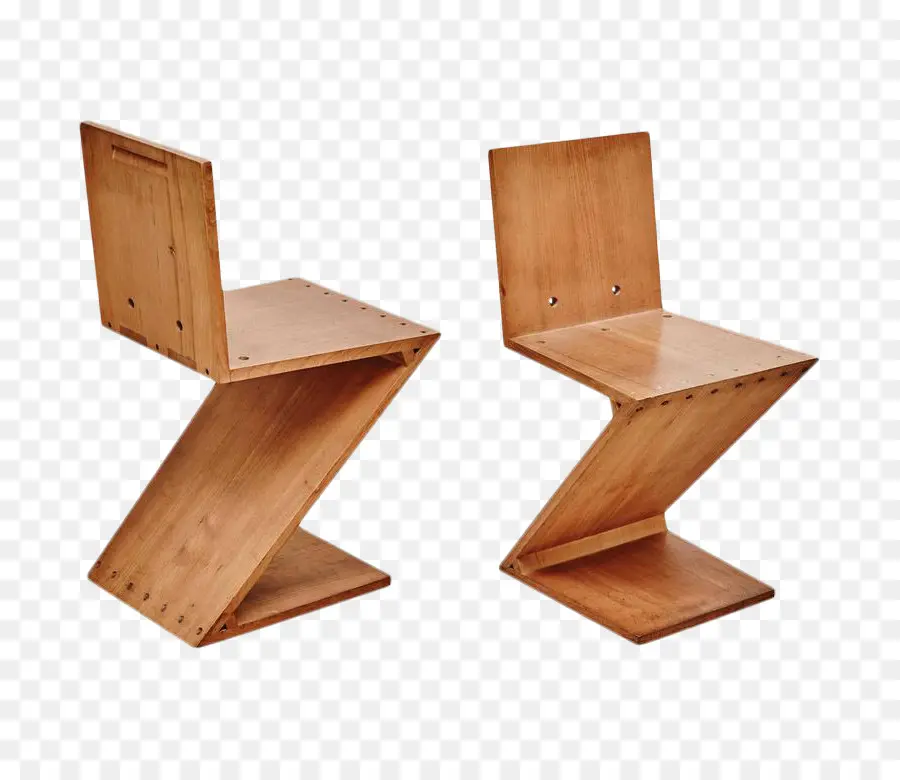 Chaises En Bois，Zigzag PNG