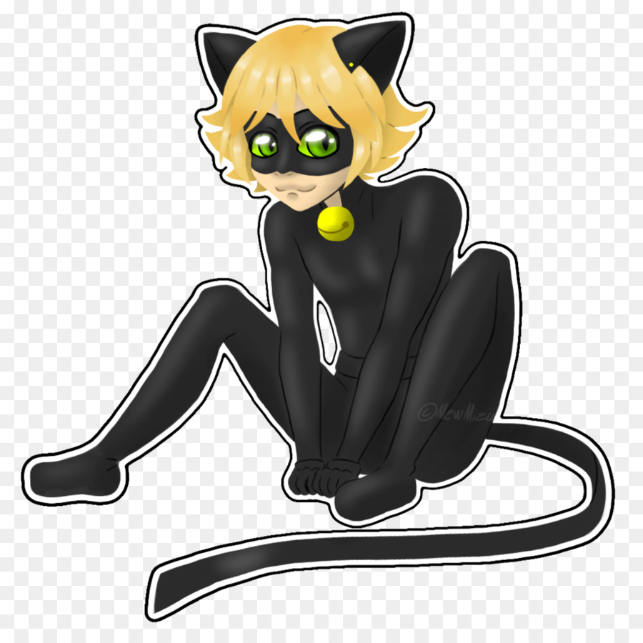 Caractère De Chat，Costume Noir PNG