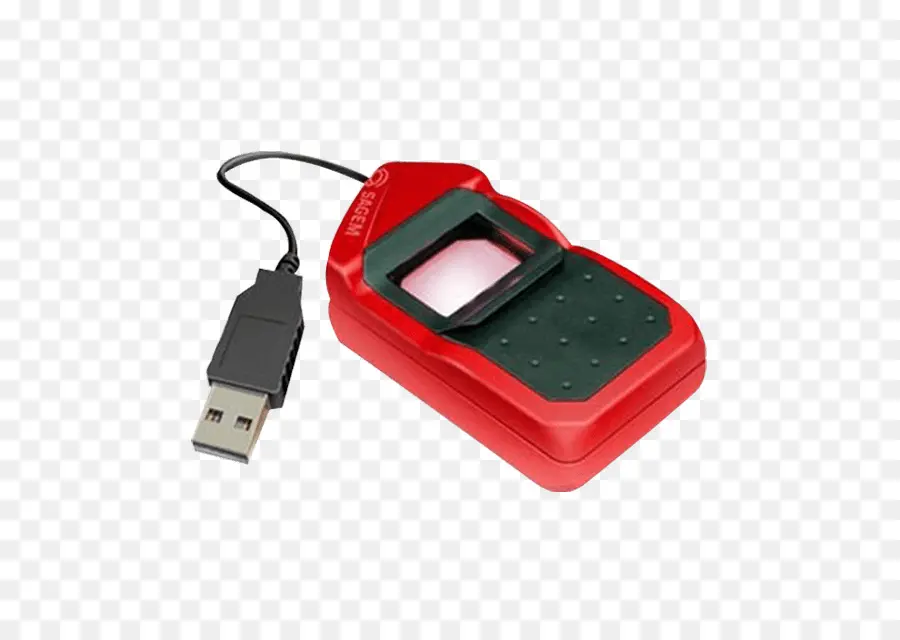 Scanner D'empreintes Digitales Rouge，Usb PNG