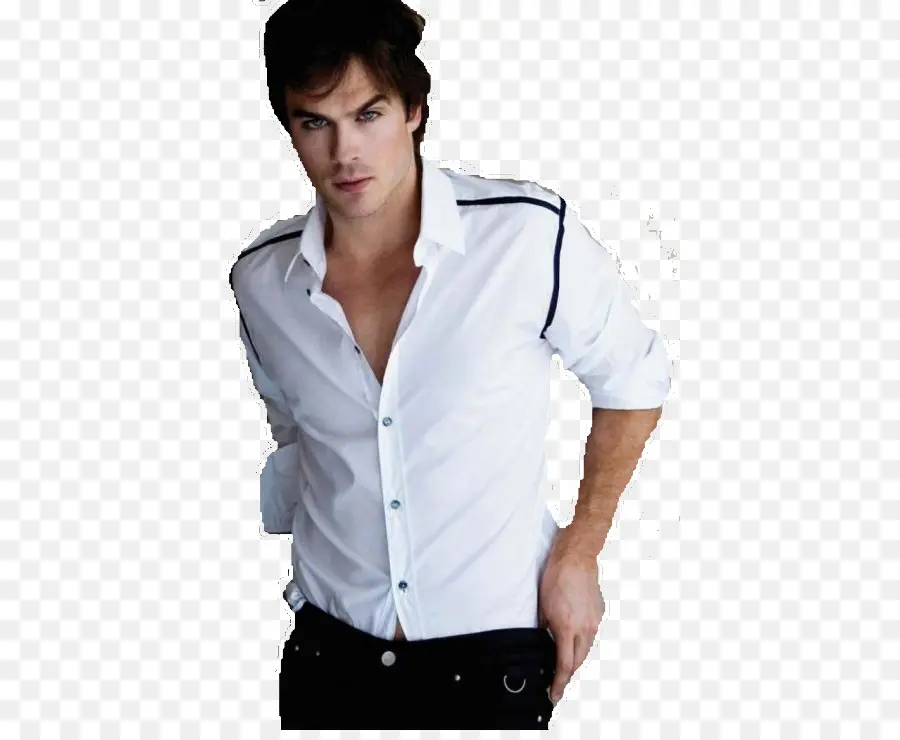 Homme En Chemise Blanche，Mode PNG