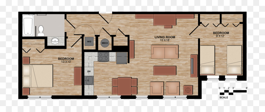 Plan D'étage，Chambres PNG